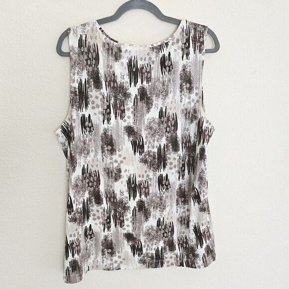 Chico's Easywear Printed Textured Top Womens Size 3 US XL/16 Sleeveless … - Picture 3 of 8